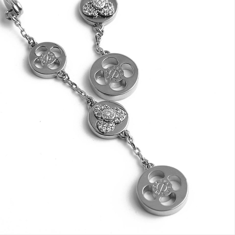 New Henri Bendel Silver Petal Linear Earrings